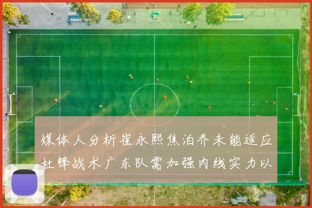 媒体人分析崔永熙焦泊乔未能适应杜锋战术广东队需加强内线实力以提升竞争力
